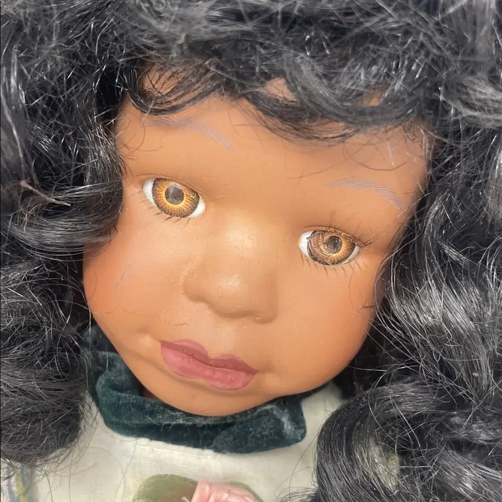 Vintage Brinn’s collectible African American porcelain doll- 1998